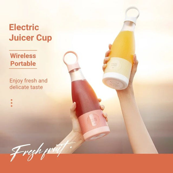 Electric Juicer Bottle | Blend Fruits and Drink - 420ml (rechargable) (Random color)